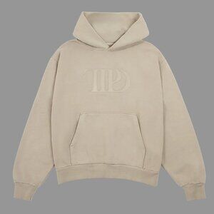 Taylor Swift TTPD Beige Embossed Tortured Poets Hoodie Medium